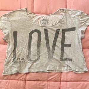 Rip Curl White and Gray Crop Top